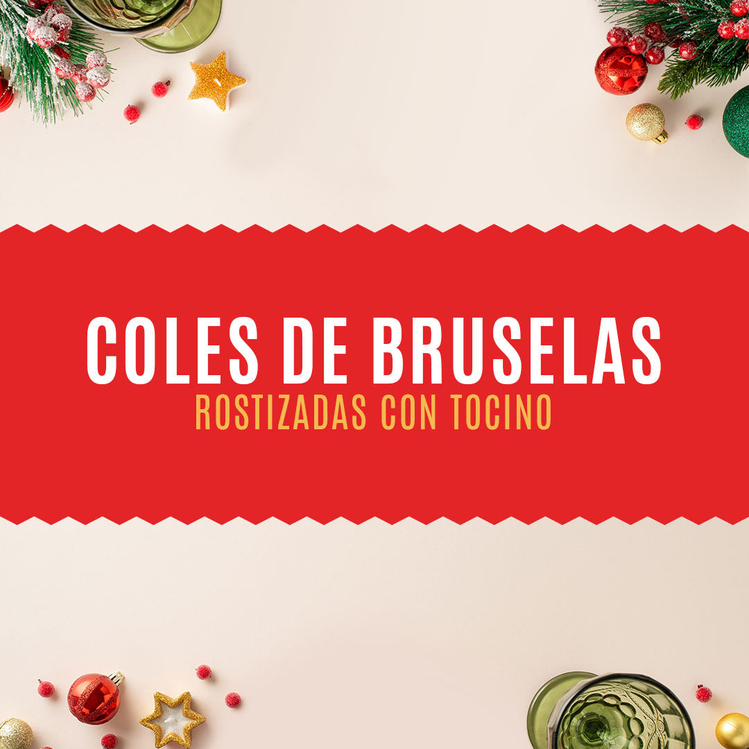 Coles de Bruselas rostizadas con tocino